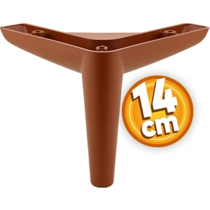 Piko Lüks Mobilya Kanepe Sehpa Tv Ünitesi Koltuk Ayağı 14 cm Kahverengi Baza Ayakları