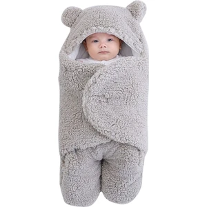 Nesli Yeni Doğan 0-6 Ay Bebek Dış Kundak Uyku Tulumu Wellsoft Peluş Kapüşonlu Sarma Battaniye