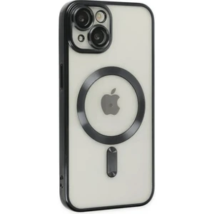 iPhone 14 Plus 6.7inç Renkli Kenar Lazer Çerçeveli Magsafe Uyumlu Silikon Kılıf
