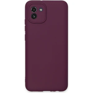Happycase Samsung Galaxy A03 Kılıf First Silikon - Mürdüm