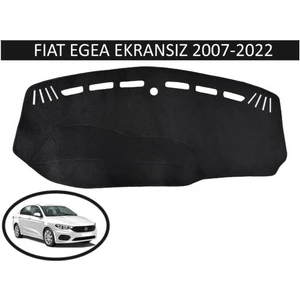 Lee Willson 2015 - 2020 Modellerine Uygun Fiat Egea Ekransız Torpido Koruma Halısı Siyah Kenar Renk Siyah