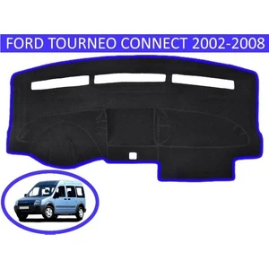 Lee Willson 2004 - 2008 Modellerine Uygun Ford Connect Torpido Koruma Halısı Siyah Kenar Renk Mavi
