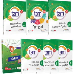 Hiper Zeka Yayınları 8. Sınıf Tam Türkçe 1-2-3-4-5-6 Fasikül ve Hiper Türkçe Konu Anlatımlı Soru Bankası Seti
