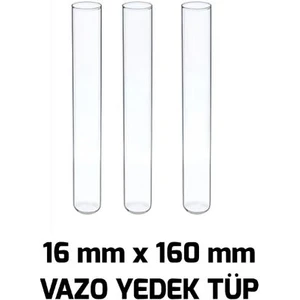 E.m.s 3 Adet Vazo Yedek Tüp Vazo Tüpü 16 mm x 160 Cm.