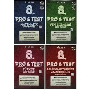 Bilfen Yayınları 8. Sınıf LGS Pro&Test 4'lü Yeni Nesil Soru Bankası Seti