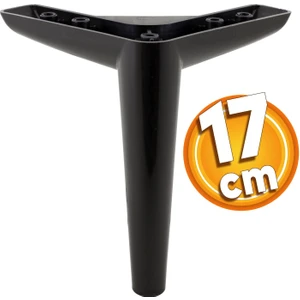Piko Lüks Mobilya Kanepe Sehpa Tv Ünitesi Koltuk Ayağı 17 cm Siyah Baza Ayakları
