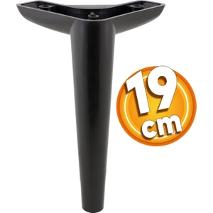 Piko Lüks Mobilya Kanepe Sehpa Tv Ünitesi Koltuk Ayağı 19 cm Siyah Baza Ayakları