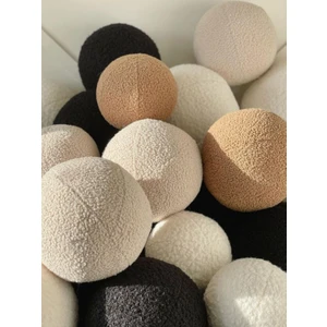 Sevara Dekor Teddy Top Yastık Kırık Beyaz