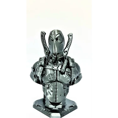 Stdeta Marvel Deadpool Figürü 10 cm Gümüş Renkli Dekoratif Plastik Deadpool