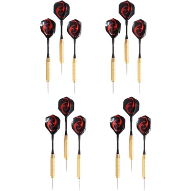 Delta 12 Adet 24 Gram Dart Oku Çelik Uç Pirinç Gövde Renkli Kanat Dart Oku