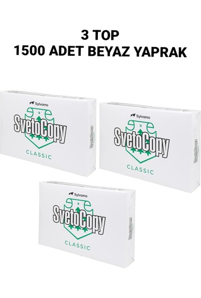 Svetocopy A4 Fotokopi Kağıtları 1.500 Adet Beyaz Yaprak