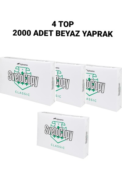 Svetocopy A4 Fotokopi Kağıdı 2.000 Adet Beyaz Yaprak