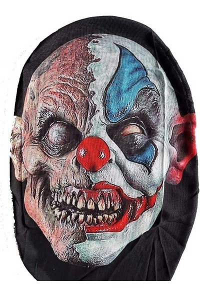 Samur Kafaya Tam Geçmeli Bez Joker Maskesi - Streç Korku Maskesi - 3D Baskılı Maske Model 1