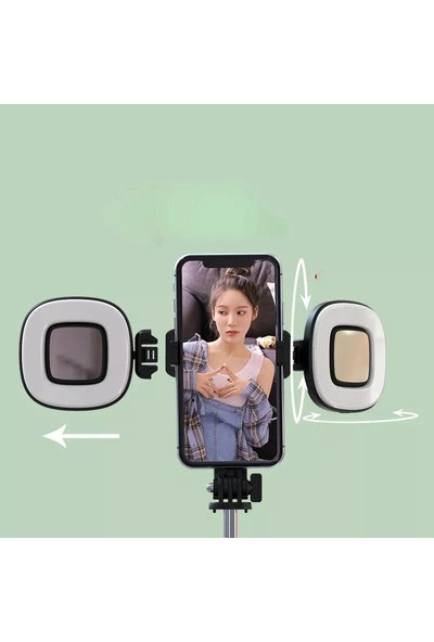 Apera Gn-50 Selfie Çubuğu Tripod 2 LED Işıklı Bluetooth Kumandalı Mini Portatif