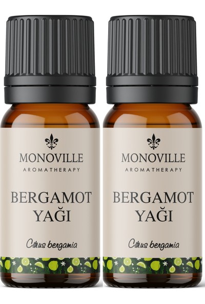 Monoville Bergamot Uçucu Yağı 2'li Set (Bergamot Oil) 2X10 ml