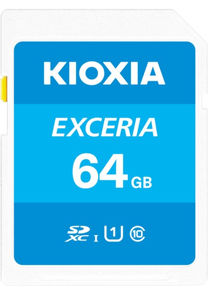 KIOXIA 64GB EXCERIA SDXC UHS-1 Class10 100MB/sn SD Hafıza Kartı (LNEX1L064GG4)