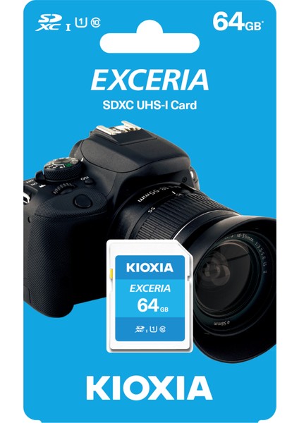 KIOXIA 64GB EXCERIA SDXC UHS-1 Class10 100MB/sn SD Hafıza Kartı (LNEX1L064GG4)