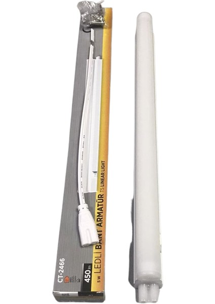 5W T5 Ledli Anahtarlı Bant Armatür CT2466 Sarı Işık