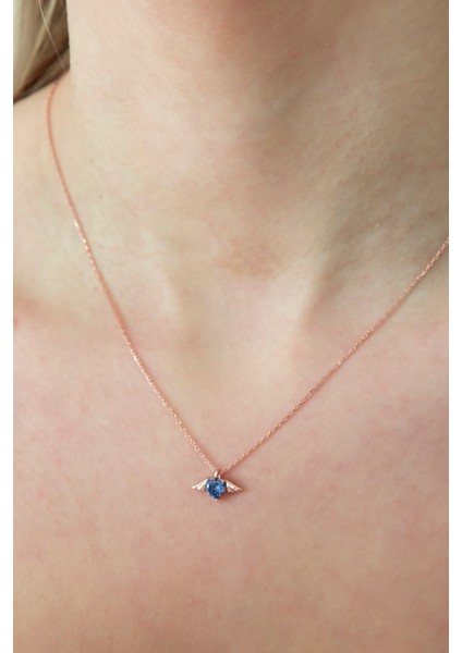 925 Ayar Minik Tanzanit Taşlı Kalp Kadın Gümüş Kolye fiyatları