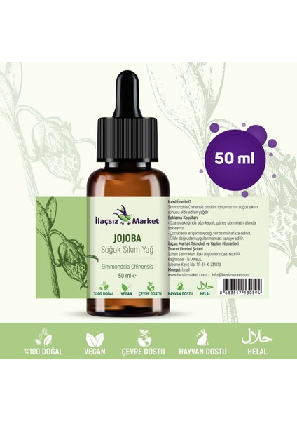 İlaçsız Market Jojoba Yağı 50 ml