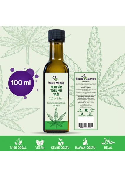 Kenevir Tohumu Yağı 100 ml