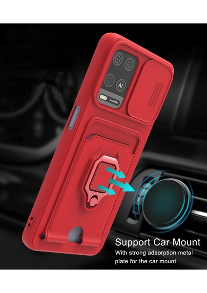 Oppo A55 Kılıf Ipli Lens Sürgülü Yüzüklü Kartvizitli Silikon Zuma indirimleri