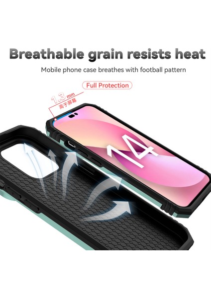 iPhone 14 Pro Kılıf Lens Sürgülü Yüzüklü Tank Silikon Pars