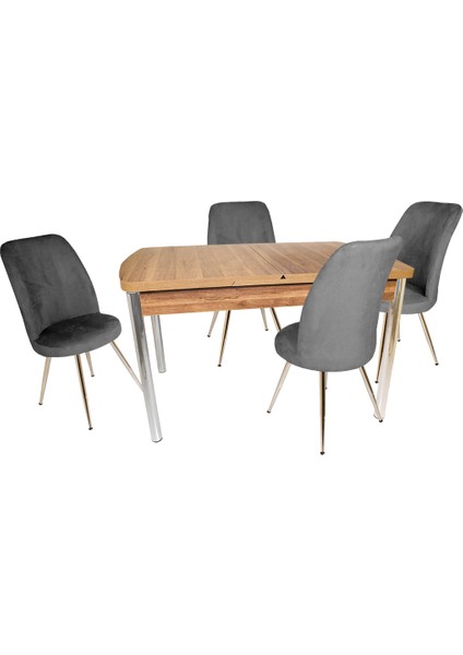 Kelebek Uzayan Masa - Saray Mutfak Masa Takımı (Ceviz Masa) - Füme