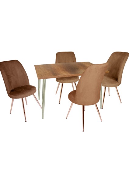 Manolya - Saray Mutfak Masa Takımı - Kahve