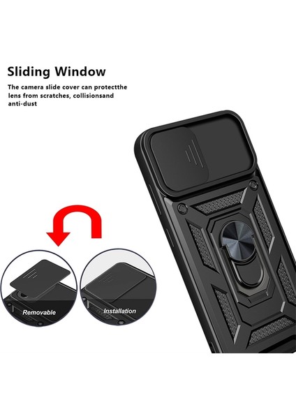 Samsung Galaxy A03 Kılıf Lens Sürgülü Yüzüklü Tank Silikon Pars fırsatları