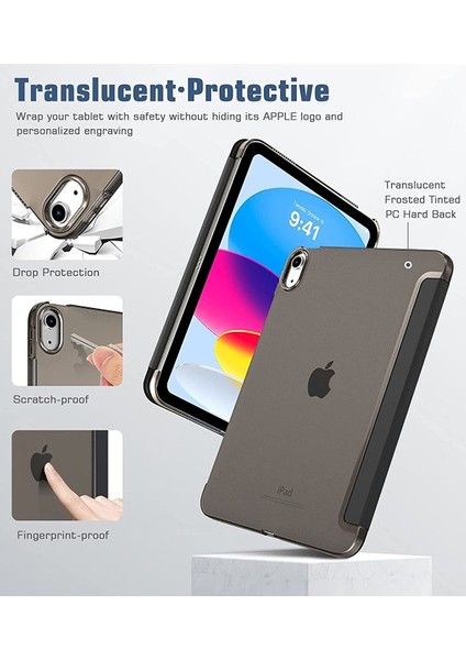 Apple Ipad 10. Nesil 10.9 2022 Kılıf Uyku Modlu Standlı Uyku Modlu Cover Kapak