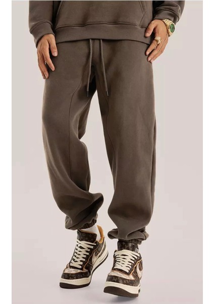 Büyük Beden Özel Tasarım 3 Iplik %100 Pamuk Salaş Sokak Stili Hip Hop Erkek Eşofman Altı