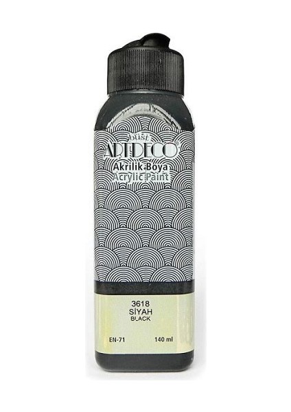 Akrilik Boya 140 ml Siyah Artdeco