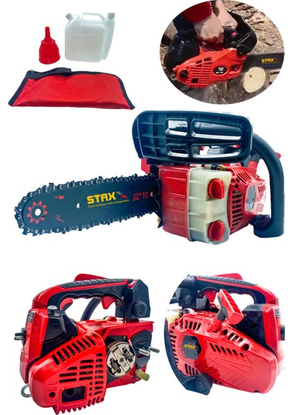 Staxx Power 25 Cc Portatif Mini Benzinli Testere 30 Cm 13000RPM 1000W  Benzinli Dal Budama Kesme Bıçkı Testeresi