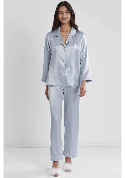 Saten Pijama Takımı 1200 Mist