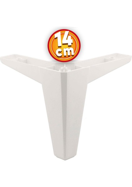 Lüks Mobilya Kanepe Sehpa Tv Ünitesi Koltuk Ayağı 14 cm Beyaz Baza Ayak