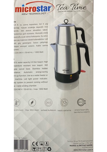 Msr 1850 “tea Time” Çay Makinesi