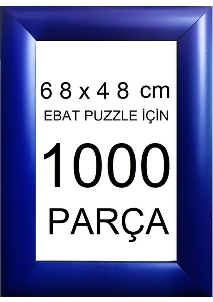 Plus Balıksırtı Puzzle Çerçevesi 1000 Parça Için Ebat 68CMX48CM Lacivert