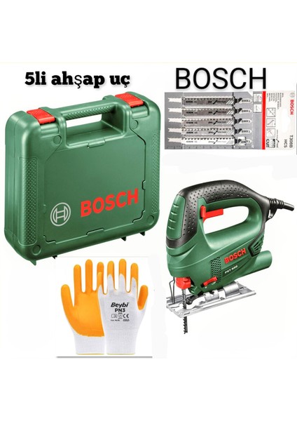 Pst 650 Dekupaj Testere ,5 Li Bosch Uç Seti ve Eldiven