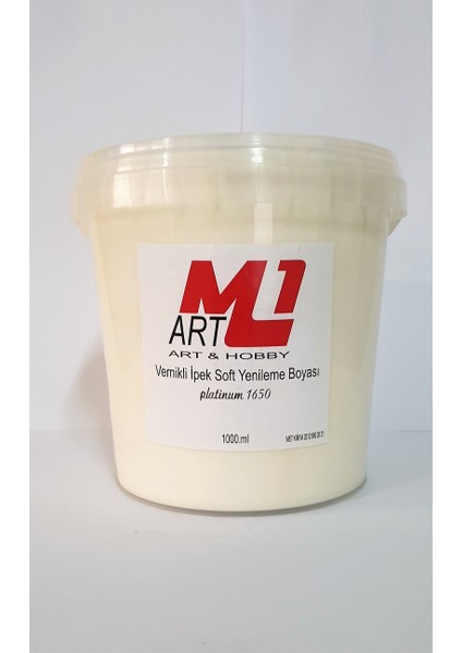 M1 Art Vernikli Ipek Soft Yenime Boyası 1000.ML-MOBILYA,FAYAS,MERMER,SERAMIK,CAM,BEYAZ Eşya Tüm Yüzeyler