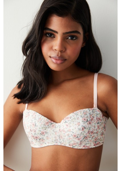 Delila Floral Dikişsiz Sütyen Gün Boyu Nefes Alabilir Rahatlık ve Destek