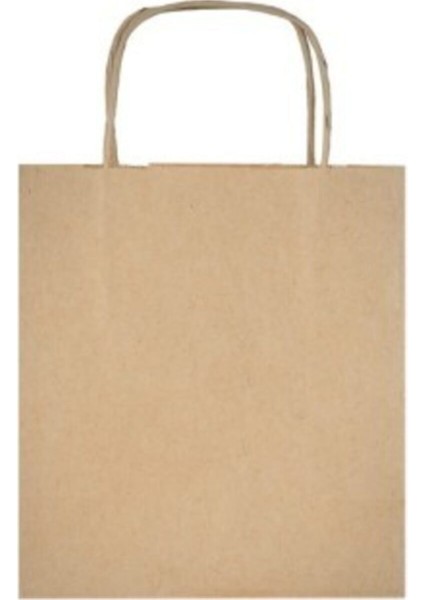 Dayanıklı Saplı Kraft Hırdavat Çantası - 18x8x24 cm, 20 Adet Set fırsatları
