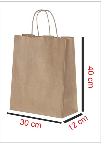 Çanta 30X40X12 ( 100 Adet ) ( Kağıt Poşet Çanta )