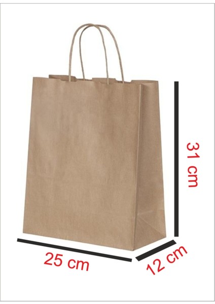 Çanta 25X12X31 ( 100 Adet ) ( Kağıt Poşet Çanta ) fiyatları