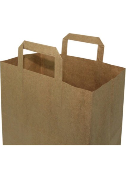 Saplı Kraft Gıda Içecek Çantası 28X28X16 cm - 250 Adet modelleri