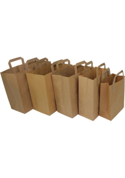 Saplı Kraft Gıda Içecek Çantası 28X28X16 cm - 250 Adet fırsatları