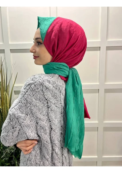 Loryan Scarf Çift Renk Bambu Kraş Şal 006693