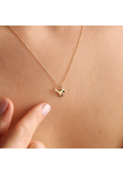 14 Ayar Altın Dinazor Kolye