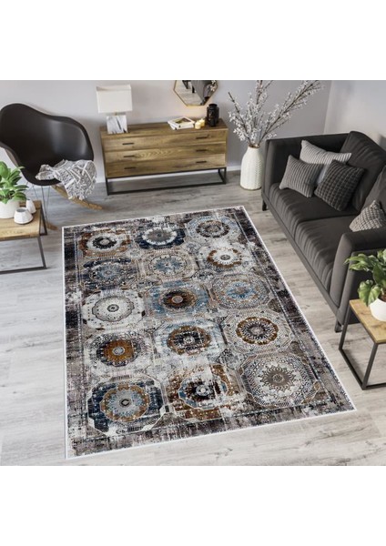 Dijital Baskı Yıkanabilir Kaymaz Taban Salon Halısı RVG0571