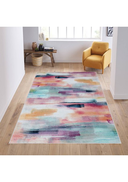 Dijital Baskı Yıkanabilir Kaymaz Taban Salon Halısı RVG0607